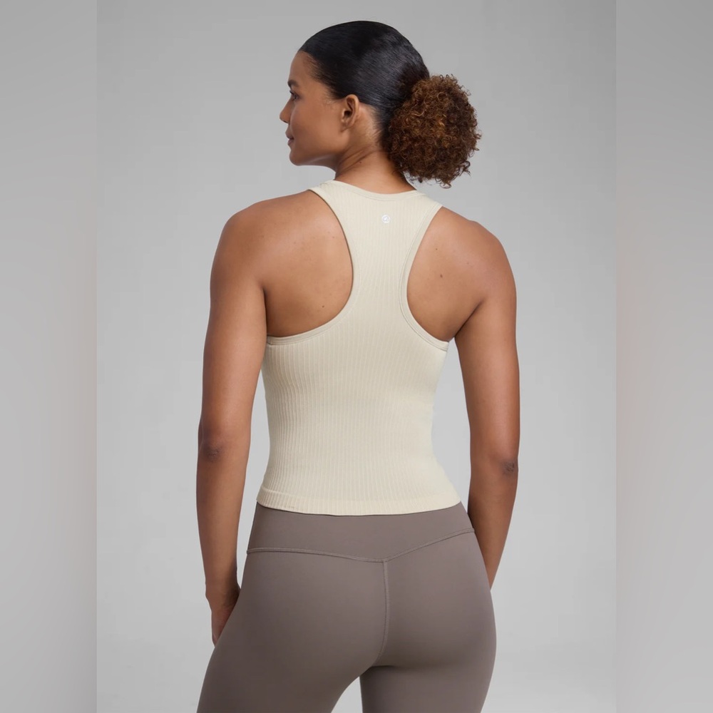 Seamless Racerback Hip Length Tank - Picture 2 of 7